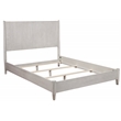 Pemberly Row Mid Century Modern Wood Full Size Panel Bed in Gray