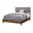 Pemberly Row Mid Century Standard King Panel Bed in Acorn (Brown-Gray)