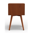 Pemberly Row 2 Drawer Small Wood Nightstand in Acorn & White