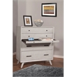 Pemberly Row Mid Century Modern 4 Drawer Accent Chest in Gray