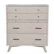 Pemberly Row Mid Century Modern 4 Drawer Accent Chest in Gray