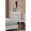 Pemberly Row Mid Century Modern 4 Drawer Accent Chest in Gray