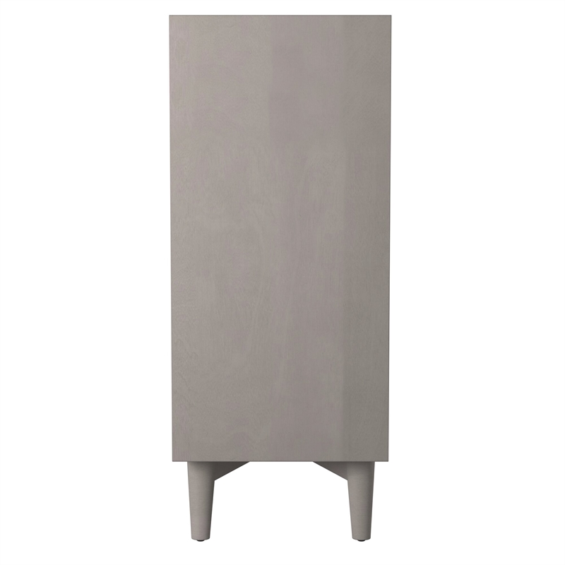 Pemberly Row Mid Century Modern 4 Drawer Accent Chest in Gray