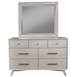 Pemberly Row Mid Century Modern Wood 7 Drawer Dresser in Gray