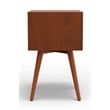Pemberly Row 2 Drawer Small Wood Nightstand with Tapered Legs in Acorn