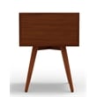 Pemberly Row 2 Drawer Small Wood Nightstand with Tapered Legs in Acorn