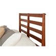 Pemberly Row Queen Wood Bed with Slat Back Headboard in Acorn (Brown)