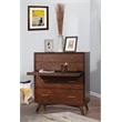Pemberly Row Mid Century 4 Drawer Accent Chest in Walnut (Brown)
