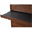Pemberly Row Mid Century 4 Drawer Accent Chest in Walnut (Brown)