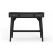 Pemberly Row Wood Bedroom Vanity with Flip Top Mirror in Black