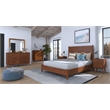 Pemberly Row Mid Century California King Panel Bed in Acorn (Brown)