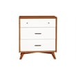 Pemberly Row 3 Drawer Two Tone Small Chest in Acorn (Brown) and White