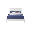 Pemberly Row Mid Century Modern California King Panel Bed in White