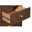 Pemberly Row Mid Century Wood 7 Drawer Dresser in Walnut (Brown)