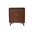 Pemberly Row Mid Century Wood 3 Drawer Accent Chest in Walnut (Brown)