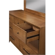 Pemberly Row Mid Century Modern Wood Dresser Mirror in Acorn Brown