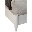 Pemberly Row California King Wood Bed with Slat Back Headboard in White