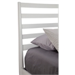 Pemberly Row California King Wood Bed with Slat Back Headboard in White