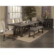 Pemberly Row Set of 2 Tufted Parson Dining Chairs in Salvaged Gray