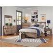 Pemberly Row Full Size Wood Headboard Only in French Truffle