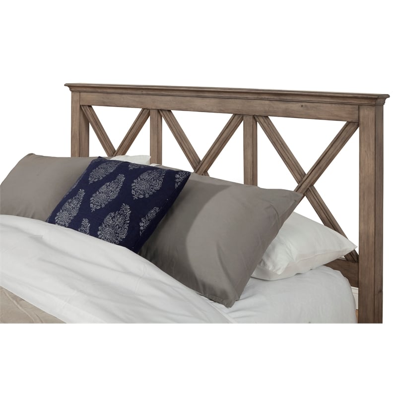 Pemberly Row Full Size Wood Headboard Only in French Truffle