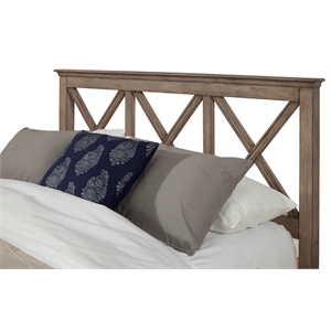 Pemberly Row Full Size Wood Headboard Only in French Truffle