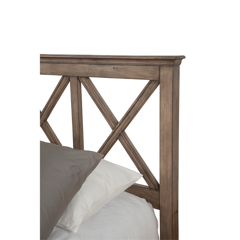 Pemberly Row Full Size Wood Headboard Only in French Truffle