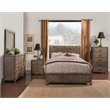 Pemberly Row Queen Size Mahogany Wood Panel Bed in Weathered Gray