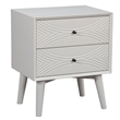 Pemberly Row 2 Drawer Mahogany Wood Nightstand in Classic White