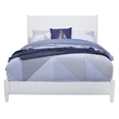 Pemberly Row California King Mahogany Wood Panel Bed in Classic White