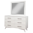 Pemberly Row 6 Drawer Mahogany Wood Dresser in Classic White