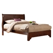Pemberly Row Queen Size Wood Sleigh Bed in Cappuccino (Brown)