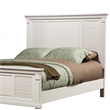 Pemberly Row Queen Size Wood Shutter Panel Bed in Classic White