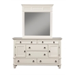 Pemberly Row 6 Drawer Wood Dresser with 2 Cabinets in Classic White