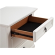 Pemberly Row 3 Drawer Wood Bedside Nightstand in Classic White