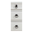 Pemberly Row 3 Drawer Wood Bedside Nightstand in Classic White