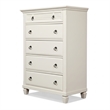 Pemberly Row 5 Drawer Bedroom Wood Storage Chest in Classic White