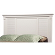Pemberly Row California King Shutter Wood Panel Bed in Classic White