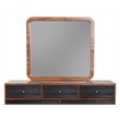 Pemberly Row Wood Bedroom Dresser Mirror in Dark Walnut (Brown)