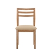 Pemberly Row Set of 2 Dining Side Chairs in Weathered Natural (Brown)