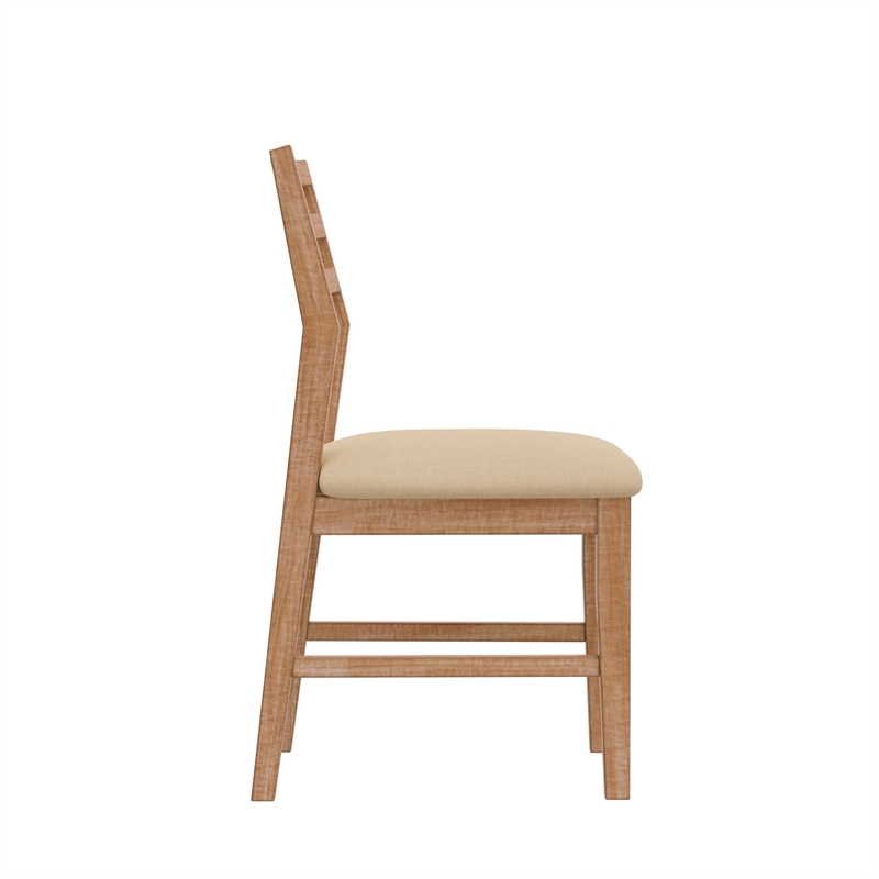 Pemberly Row Set of 2 Dining Side Chairs in Weathered Natural (Brown)