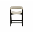 Pemberly Row Wood Counter Height Chairs Set of 2 in Vintage Black