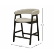 Pemberly Row Wood Counter Height Chairs Set of 2 in Vintage Black
