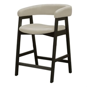 Pemberly Row Wood Counter Height Chairs Set of 2 in Vintage Black