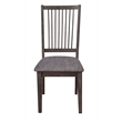 Pemberly Row Set of 2 Wood Slat Back Side Chairs in Dark Tobacco (Brown)