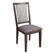 Pemberly Row Set of 2 Wood Slat Back Side Chairs in Dark Tobacco (Brown)