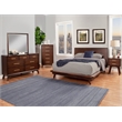 Pemberly Row Mid Century 5 Drawer Wood Bedroom Chest in Walnut (Brown)