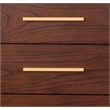 Pemberly Row Mid Century 5 Drawer Wood Bedroom Chest in Walnut (Brown)