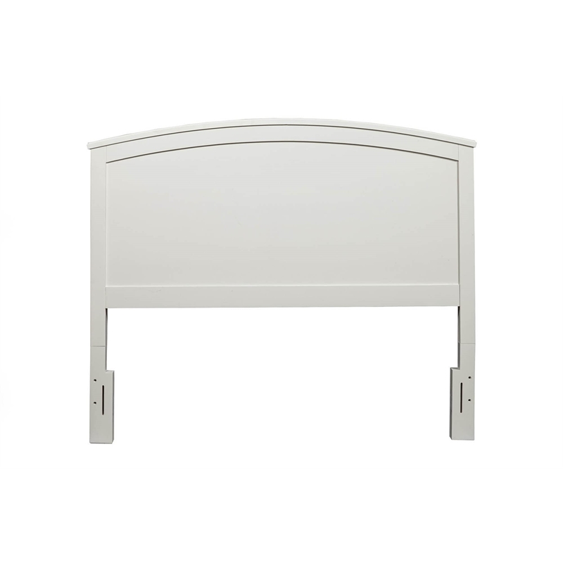 Pemberly Row Standard King Mahogany Wood Headboard Only in Antique White