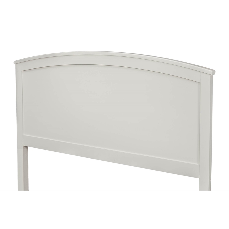 Pemberly Row Standard King Mahogany Wood Headboard Only in Antique White